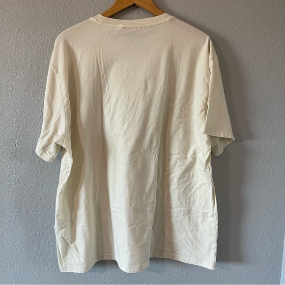 Forever 21 Men's Cream Heaven on Earth Christian Graphic Print T-shirt Size XXL - Picture 2 of 4